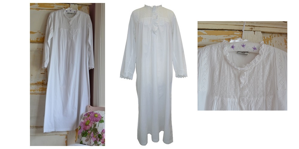 Women's Long Sleeve Nightgowns: cotton ladies nightdresses uk for sale.