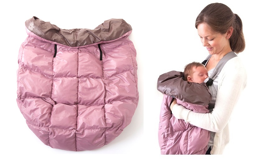Enfant K-Poncho Ergonomic Baby Carrier Cover Fits Over Stroller & Car Seat 7 A.M Heather Grey Dark 